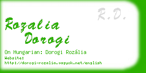 rozalia dorogi business card